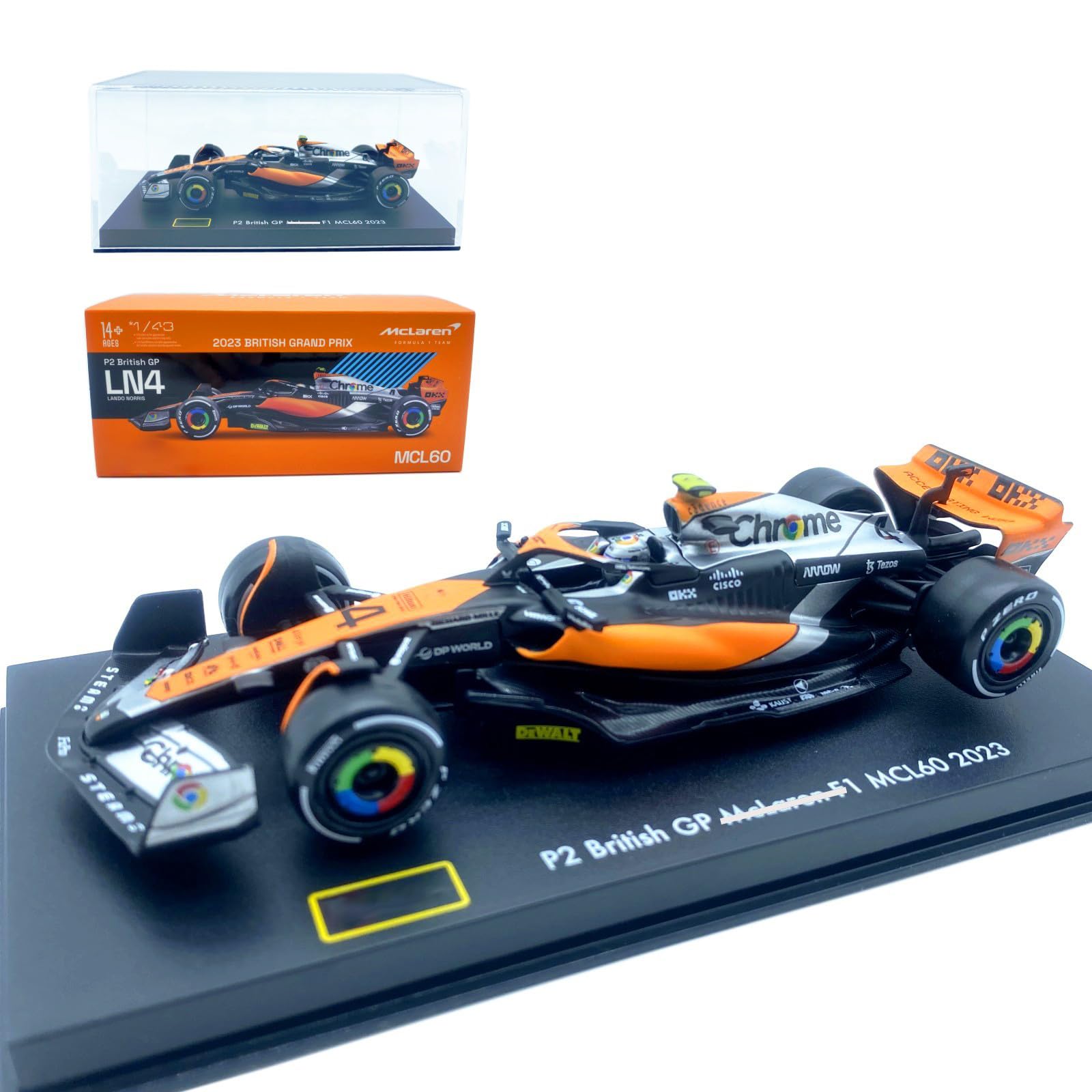 Amazon.com: HTLNUZD Bburag 1/43 2023 F1 MCL60#4 British GP Lando